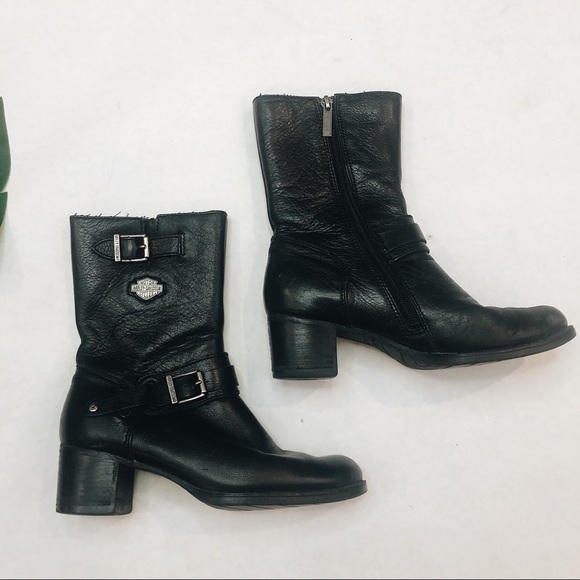 Harley-Davidson Shoes - Harley-Davidson black womens moto boots size 6